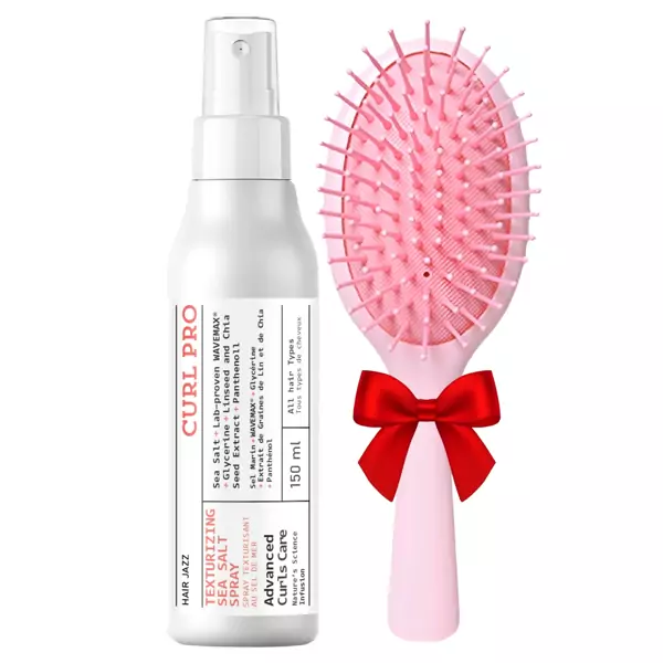 Jūros druskos purškalas formuojantis stiprias ir efektingas garbanas visiems plaukų tipams + DOVANA (plaukų šepetys)